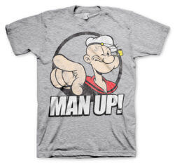 Grå Skipper Skræk Man Up! T-shirt