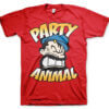 Rød Skipper Skræk Brutus Party Animal T-shirt