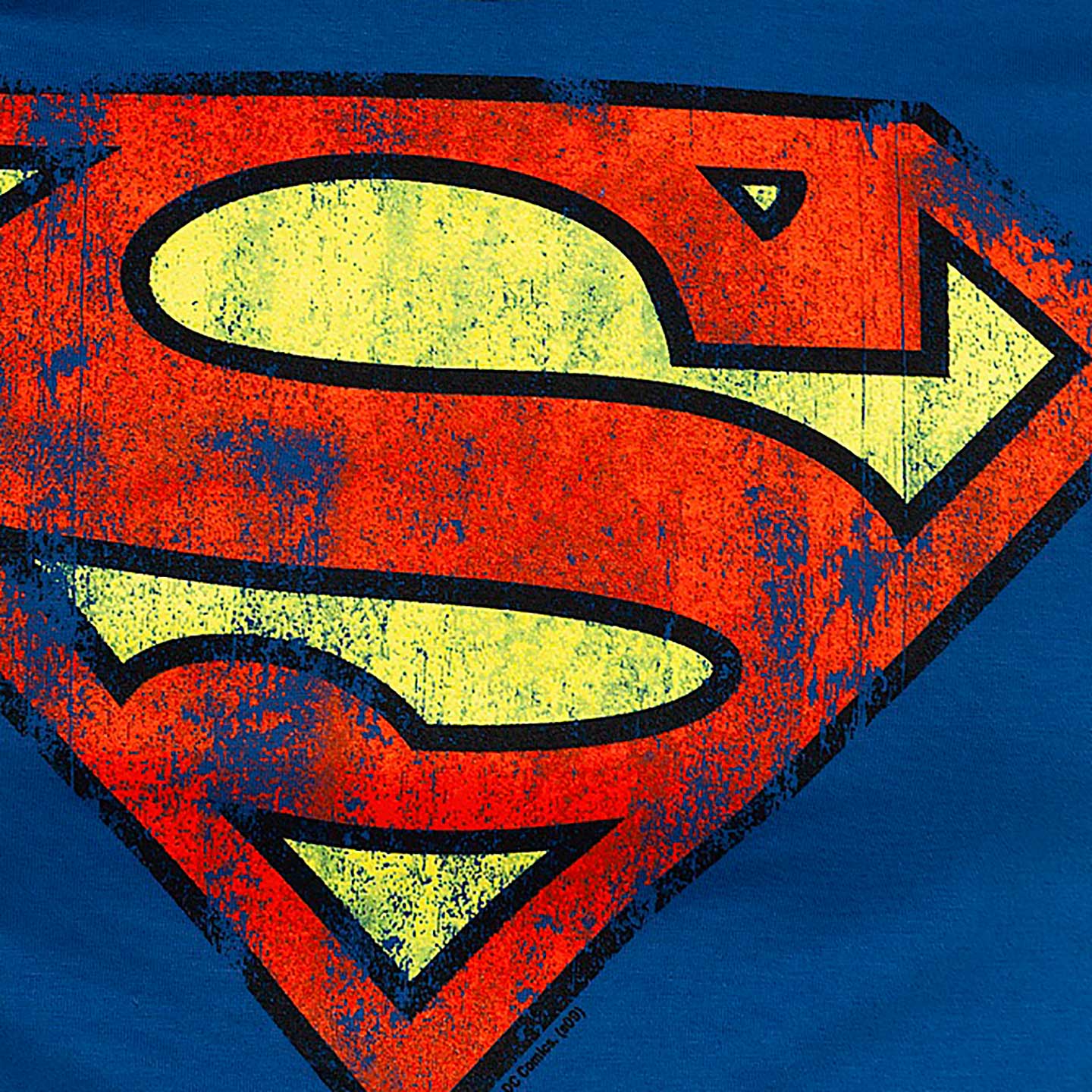 Superman Logo Distressed Slim Fit T-shirt