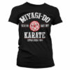 Sort T-shirt til damer med Miyagi-Do Karate tryk på brystet