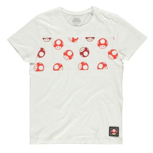 Hvid Super Mario Toad T-shirt