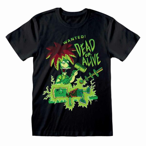 Sort Simpsons T-shirt Med Sideshow Bob Og Bart