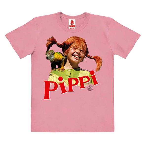 Pippi Langstrømpe Pink Børne T-Shirt