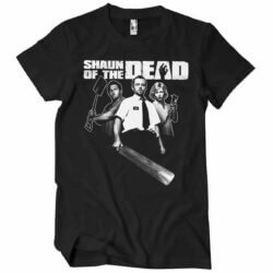 Sort Shaun of the Dead T-shirt med tryk fra plakaten