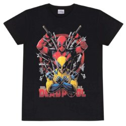 Sort Deadpool & Wolverine T-shirt