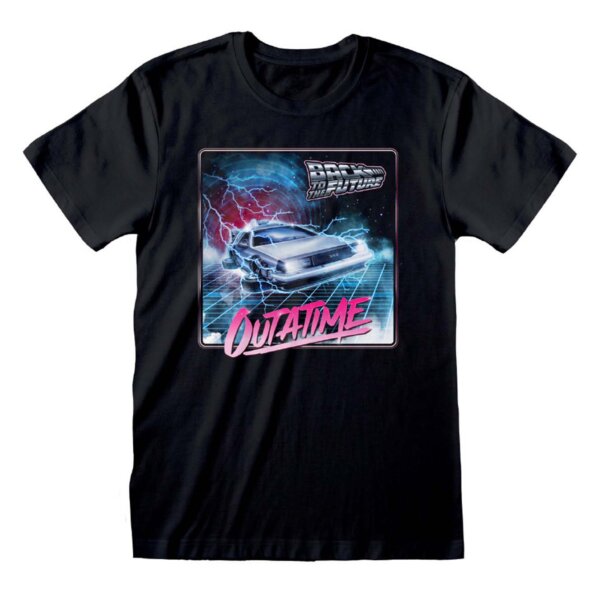 Sort Tilbage Til Fremtiden Outatime Neon T-shirt