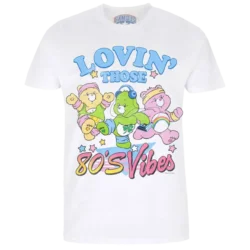 Hvid Care Bears 80s T-shirt